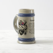 Thompson Family Crest Stein Bierpul (Voorkant links)