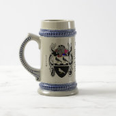 Thompson Family Crest Stein Bierpul (Links)