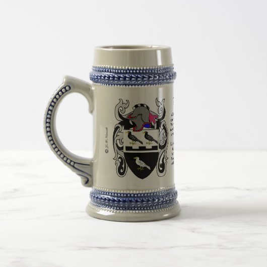 Thompson Family Crest Stein Bierpul (Links)