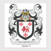 Thompson Family Crest Sticker (Vel)