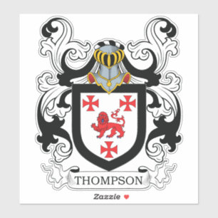 Thompson Family Crest Sticker