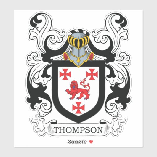 Thompson Family Crest Sticker (Vel)