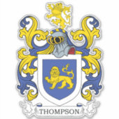 Thompson Family Crest Sticker (Voorkant)