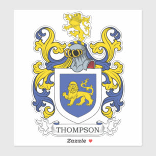 Thompson Family Crest Sticker