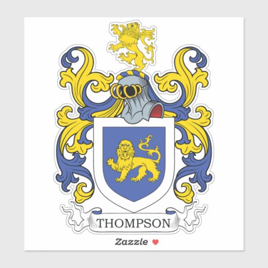 Thompson Family Crest Sticker (Vel)