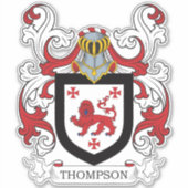 Thompson Family Crest Sticker (Voorkant)