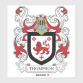 Thompson Family Crest Sticker (Vel)