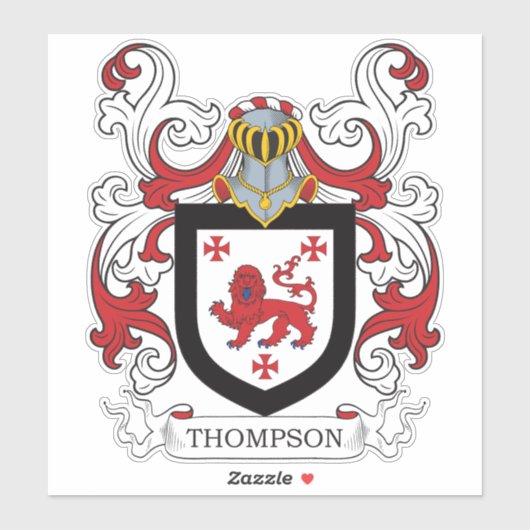 Thompson Family Crest Sticker (Vel)