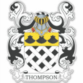 Thompson Family Crest Sticker (Voorkant)