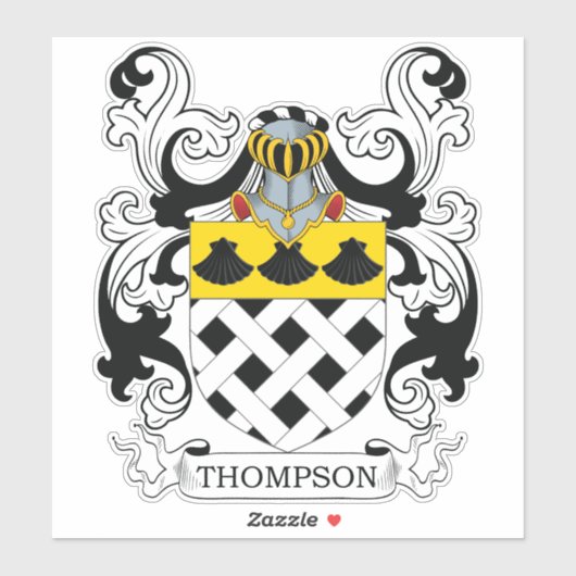 Thompson Family Crest Sticker (Vel)