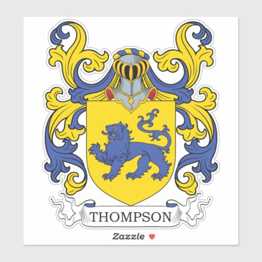 Thompson Family Crest Sticker (Vel)