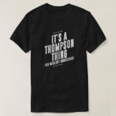 Thompson grappige achternaam grappige familie t-shirt (Design voorkant)