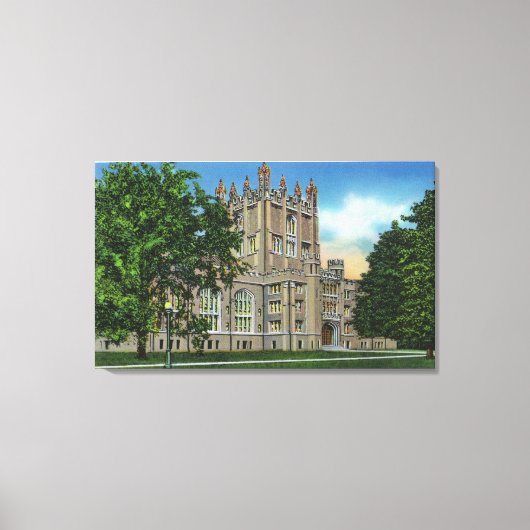 Thompson Memorial Library, Vassar College Canvas Afdruk (Voorkant)