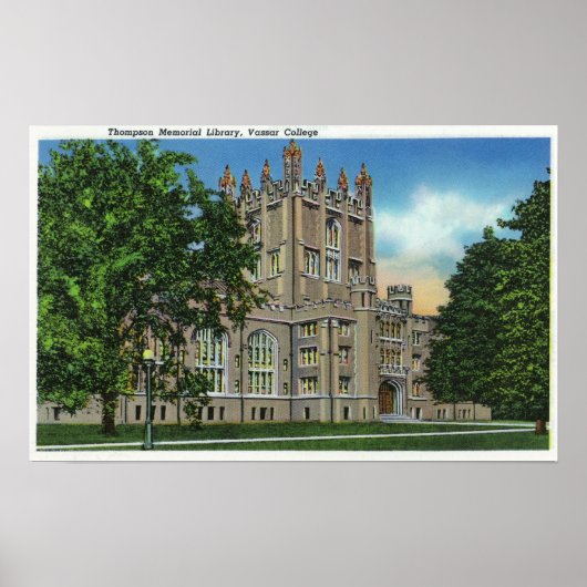 Thompson Memorial Library, Vassar College Poster (Voorkant)