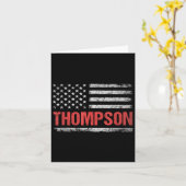 Thompson Naam Amerikaanse vlag - Thompson Achterna Kaart (Gele Bloem)