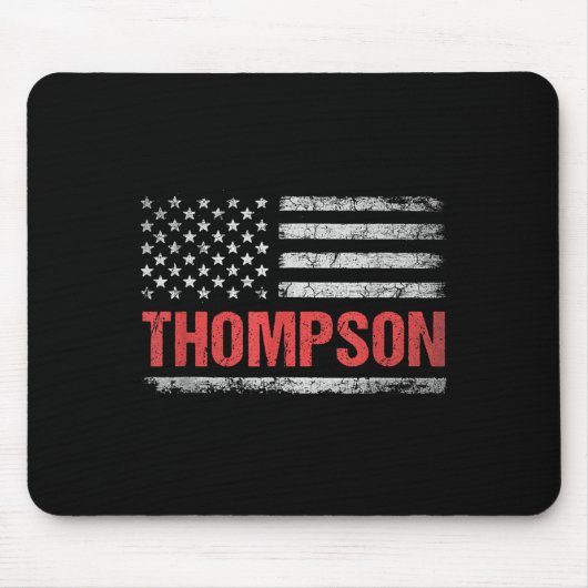 Thompson Naam Amerikaanse vlag - Thompson Achterna Muismat (Voorkant)