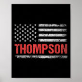 Thompson Naam Amerikaanse vlag - Thompson Achterna Poster (Voorkant)