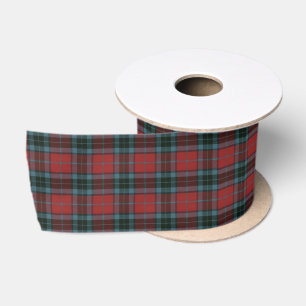 Thompson Red Modern Scottish Tartan Satijnen Lint