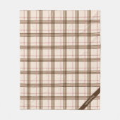 Thompson Scottish plaid tartan beige brown red Fleece Deken (Voorkant)