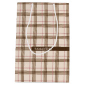 Thompson Scottish tartan beige brown patroon betaa Medium Cadeauzakje (Achterkant)