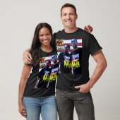 THOMPSON SPIN TWIN. Basic donker T-shirt (Unisex)