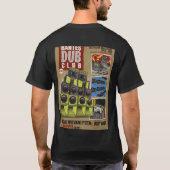 THOMPSON SPIN TWINS. Basic T-shirt in donkere kleu (Achterkant)