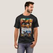 THOMPSON SPIN TWINS. Basic T-shirt in donkere kleu (Voorkant volledig)