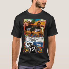 THOMPSON SPIN TWINS. Basis Donker T-shirt
