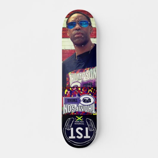THOMPSON SPIN TWINS DINO Skateboard, 7¾" Deck Persoonlijk Skateboard (Voorkant)