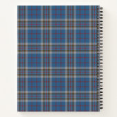 Thompson Tartan Gepersonaliseerde speldenfamilie R Notitieboek (Achterkant)