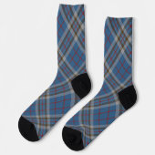 Thompson Tartan Plaid Grey Blue Pattern Sokken (Links)