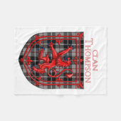 Thompson Tartan Scottish Plaid Lion Rampant Fleece Deken (Voorkant (Horizontaal))