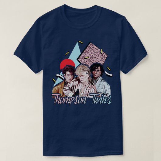 Thompson Twins Retro 80s Stijl FanArt T-shirt (Design voorkant)