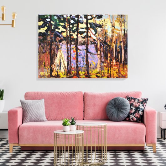 Thomson - Artist's Kamp, Canoe Lake Canvas Afdruk (Insitu (Woonkamer))