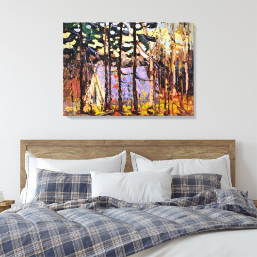 Thomson - Artist's Kamp, Canoe Lake Canvas Afdruk (Insitu (Slaapkamer))