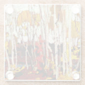 Thomson - Autumn Birches Glazen Onderzetter (Achterkant)