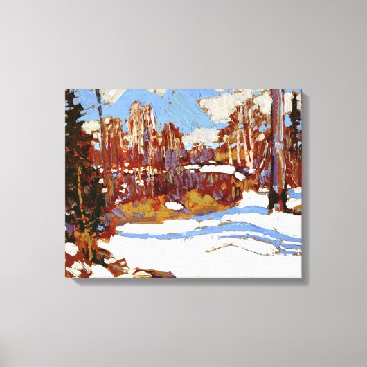 Thomson - Bossen in de Winter Canvas Afdruk (Voorkant)