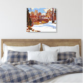 Thomson - Bossen in de Winter Canvas Afdruk (Insitu (Slaapkamer))