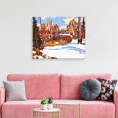 Thomson - Bossen in de Winter Canvas Afdruk (Insitu (Woonkamer))