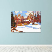 Thomson - Bossen in de Winter Canvas Afdruk (Insitu (Houten vloer))