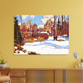 Thomson - Bossen in de Winter Canvas Afdruk (Insitu (Woonkamer))