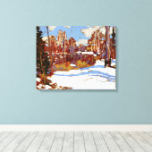 Thomson - Bossen in de Winter Canvas Afdruk (Insitu (Houten vloer))