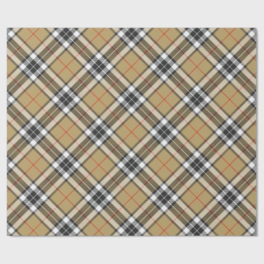 Thomson Camel Tartan Pattern Mode Cadeaupapier (Vlak)