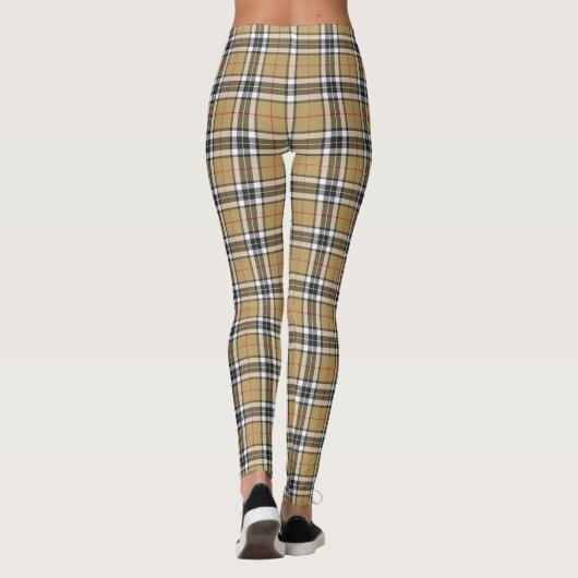 Thomson Camel Tartan Pset Pattern Family Kleiner Leggings (Achterkant)