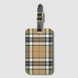 Thomson Camel Tartan Pset Pattern Family Mode Bagagelabel