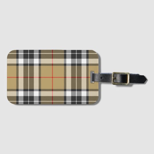 Thomson Camel Tartan Pset Pattern Family Mode Bagagelabel (Voorkant (horizontaal))