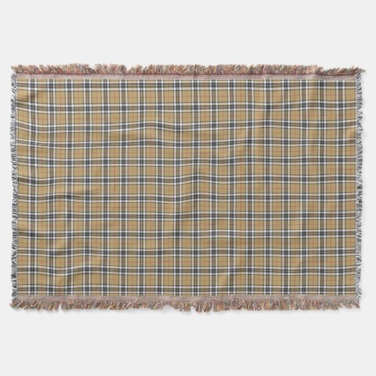 Thomson Camel Tartan Pset Pattern Family Mode Deken (Voorkant)