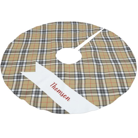 Thomson Camel Tartan Pset Pattern Family Mode Kerstboom Rok (Gekanteld)