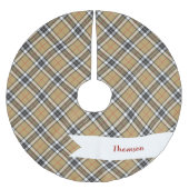 Thomson Camel Tartan Pset Pattern Family Mode Kerstboom Rok (Voorkant)