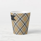 Thomson Camel Tartan Pset Pattern Family Mode Latte Mok (Voorkant)